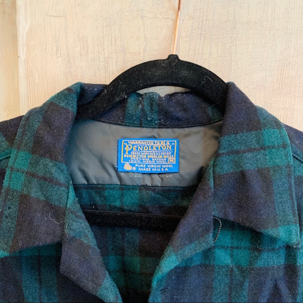 Pendleton | Green Tartan Wool Button Up Shirt - Picture 2 of 6